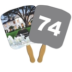 Bread Slice Auction Sandwiched Hand Fan Full Color