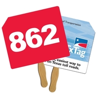 Price tag shape auction fan with hidden wooden stick.... from ASI 67620 Lion...