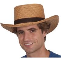 Cocoa Straw Gambler Style Hat