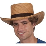 Cocoa Straw Gambler Style Hat