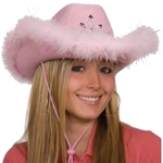 Felt Cowboy With Light-Up Tiara and Boa Trim