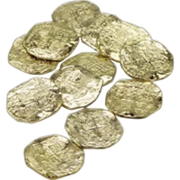 Gold Plastic Doubloon Coins. Packed 5 dozen. Must be ordered in... from ASI...