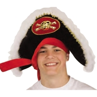 Pirate Hat w/Skull & Crossbones. Blank. Packed 1 dozen. Must order... from...