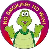 2" round "No Smoking! No Way!" stickers. Blank.... from ASI 45815 Coloring...