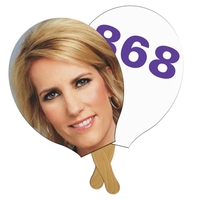 Tennis racket shape auction fan with hidden wooden stick.... from ASI 67620...