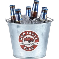 5 Quart Galvanized Metal Bucket with built-in handles, holds about six......