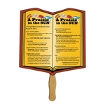 Open Book Hand Fan Full Color