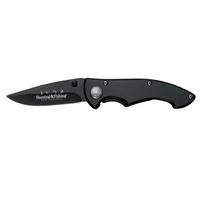 Pocket knife with a 2 1/2" black stainless steel blade and... from ASI 46170...