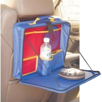 Car seat organizer in bright colors with adjustable pull down tray.... from...