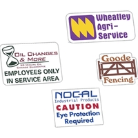 White vinyl decal offered in various sizes for indoor or outdoor... from ASI...