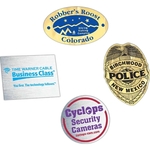 Gold Polyester Square Corner Custom Decal 74 to 93 Sq.