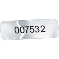 1 1/2" x 1 1/2" rectangle decal made of white vinyl... from ASI 56950 Gill...