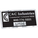 Rectangle Idento Vinyl Identification Decal (2"x4")
