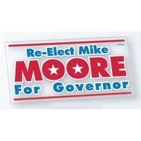 Rectangle Vinyl Removable Car Sticker w/ Clear Polyester