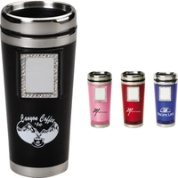 Bling - Black - Acrylic body travel mug with mirror... from ASI 40261...