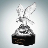 Soaring Eagle with Black Crystal Base Award