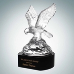 Soaring Eagle with Black Crystal Base Award