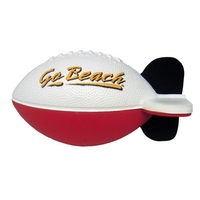 7" urethane foam football with two-tone color and blimp-bomb fins.... from...