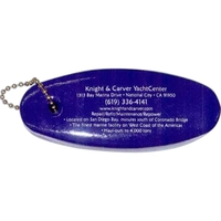 Vinyl-Coated Floating Key Tag - Oval