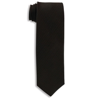 City Collection Black Woven Polyester Narrow Tie