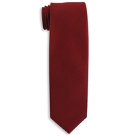 City Collection Red Woven Polyester Narrow Tie