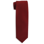 City Collection Red Woven Polyester Narrow Tie
