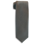 City Collection Gray Woven Polyester Narrow Tie
