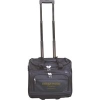 Rolling tote bag with internal telescopic handle with in-line skate...