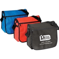 Messenger bag with buckle closure and zippered front pocket.... from ASI...