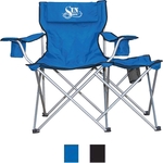Folding chair with side table
