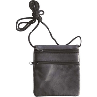 Leather badge holder. Double zippered back pocket.... from ASI 34046...