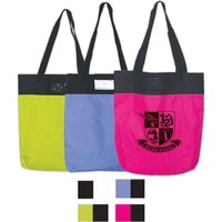 Neon colored tote bag with ID slot on top. Made of... from ASI 34046...