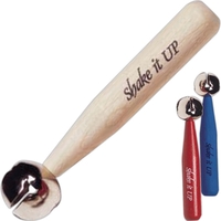 Bright sounding large jingle bell with a real wooden handle.... from ASI...