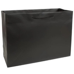 Stone Paper Black EuroTote Bag (16" x 6" x 12")