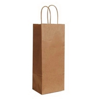Natural Kraft serrated edge shopping bag. 5.5" x 3.25" x 12.5".... from ASI...