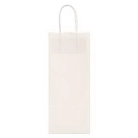 White Kraft paper 5.5" x 3.25" x 12.5" shopping bag with... from ASI 92480...