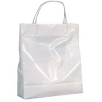 Plastic handle shopping bag, 8" x 4" x 10".... from ASI 92480 Uniflex / U F