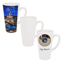This conical latte photo mug is stylish and sublimation-ready for...