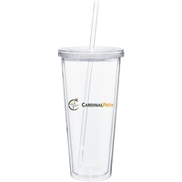 20 oz Spirit Double Wall Acrylic Tumbler w/Straw