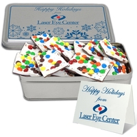 Gourmet candy bark in rectangular tin, 14 oz.... from ASI 55439 ZZ DROPPED...