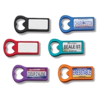 Rectangle Anodized Aluminum bottle opener magnet.... from ASI 69240...