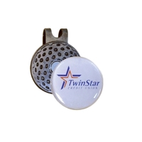 Golf hat clip with metal domed golf ball marker.... from ASI 63500 Jomar...