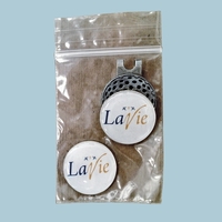 Golf Hat Clip and 2 Metal Dome Markers