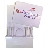 Golf tee matchbook packet with four 2 3/4" tees, 2 markers... from ASI 63500...