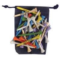 Set of 40 personalized 2 3/4" golf tees in a velveteen... from ASI 63500...