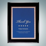 Black Royal Piano Finish Plaque - Blue Victory Plate