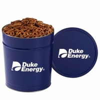 3.5 gallon tin filled with salted plain pretzels... from ASI 71685 Midnite Snax®