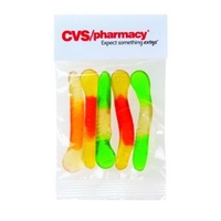 1 oz Gummy Worms / Header Bag