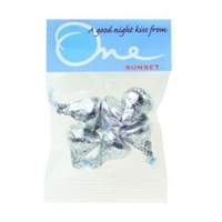 Customizable clear header bag filled with Hershey's Kisses®, 1 oz.... from...