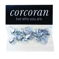 Customizable clear header bag filled with Hershey's Kisses®, 2 oz.... from...